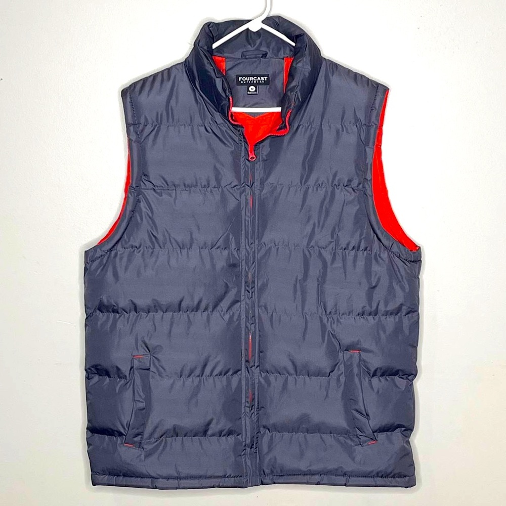 Port Authority Gray and Red Men's Vest